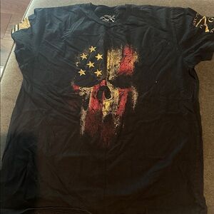 Grunt Style Black T-Shirt with Crossed Rifles Design